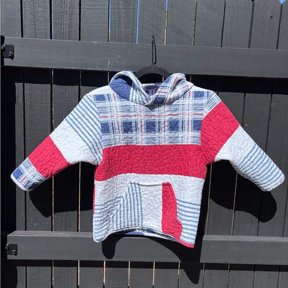 4t Kids Red and Blue Plaid Hoodie - Picture 3 of 8